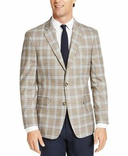 Tommy Hilfiger Modern-Fit THFlex Windowpane Sport Coat 38STan