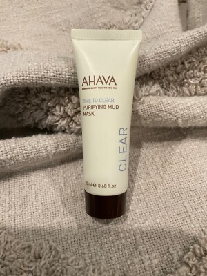AHAVA Deadsea Minerals Time-To-Clear Purifying Mud Mask Clear Mini .68oz Travel