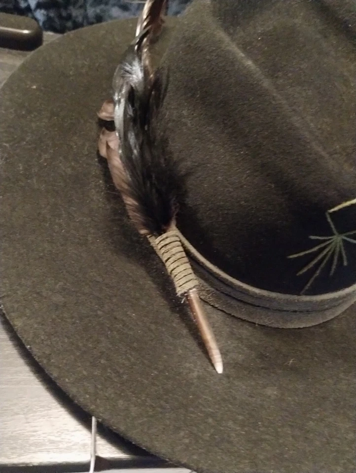 La Macarena Hats Felt Western Wool Cowboy Hat Men Women Size Large Feather RARE - Image 3 of 4