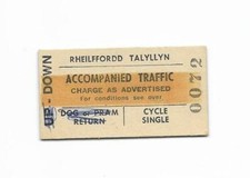 1984 Talyllyn Railway Accompanied Cycle Ticket Collectable Edmondson Card