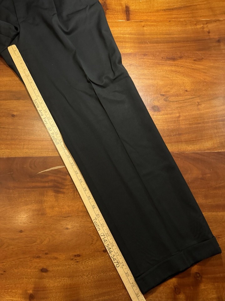 Zanella Men’s Black 100 Wool Pleated Dress Pants Slacks Sz 38 eBay