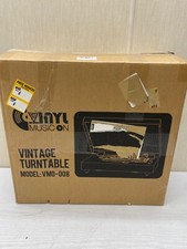 Vinyl Music On Vintage Turntable Model-VMO008 Record Player Wood Grain U2L