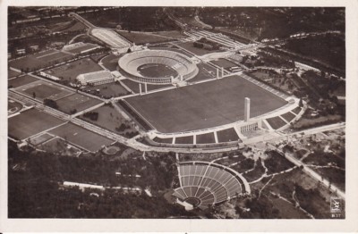 uralte AK, Gesamtansicht Reichssportfeld mit Dietrich-Eckardt-Bühne Berlin