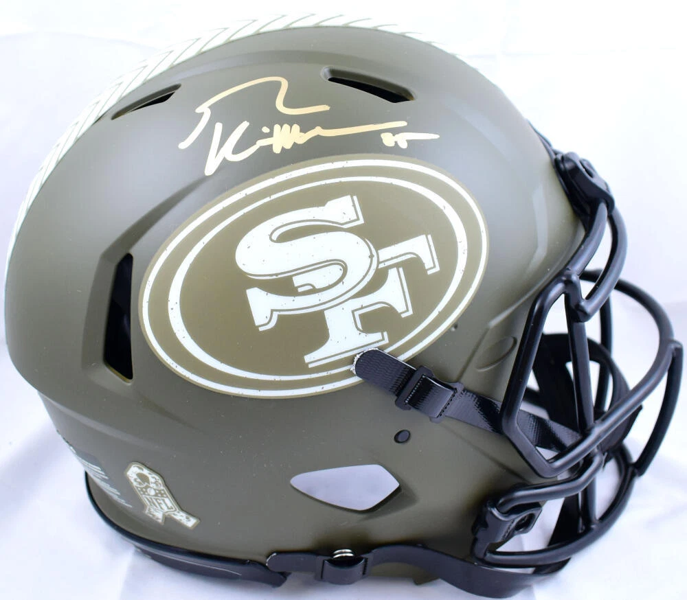 George Kittle Signed 49ers F/S Salute to Service Speed Auth Helmet-BeckettW  Holo