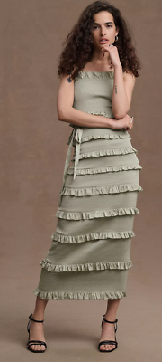 sweater vest midi dress Sequins Vest And Mock Neck Midi Dress Two-Piece Set With Belt, Smoke Grey / XXS
