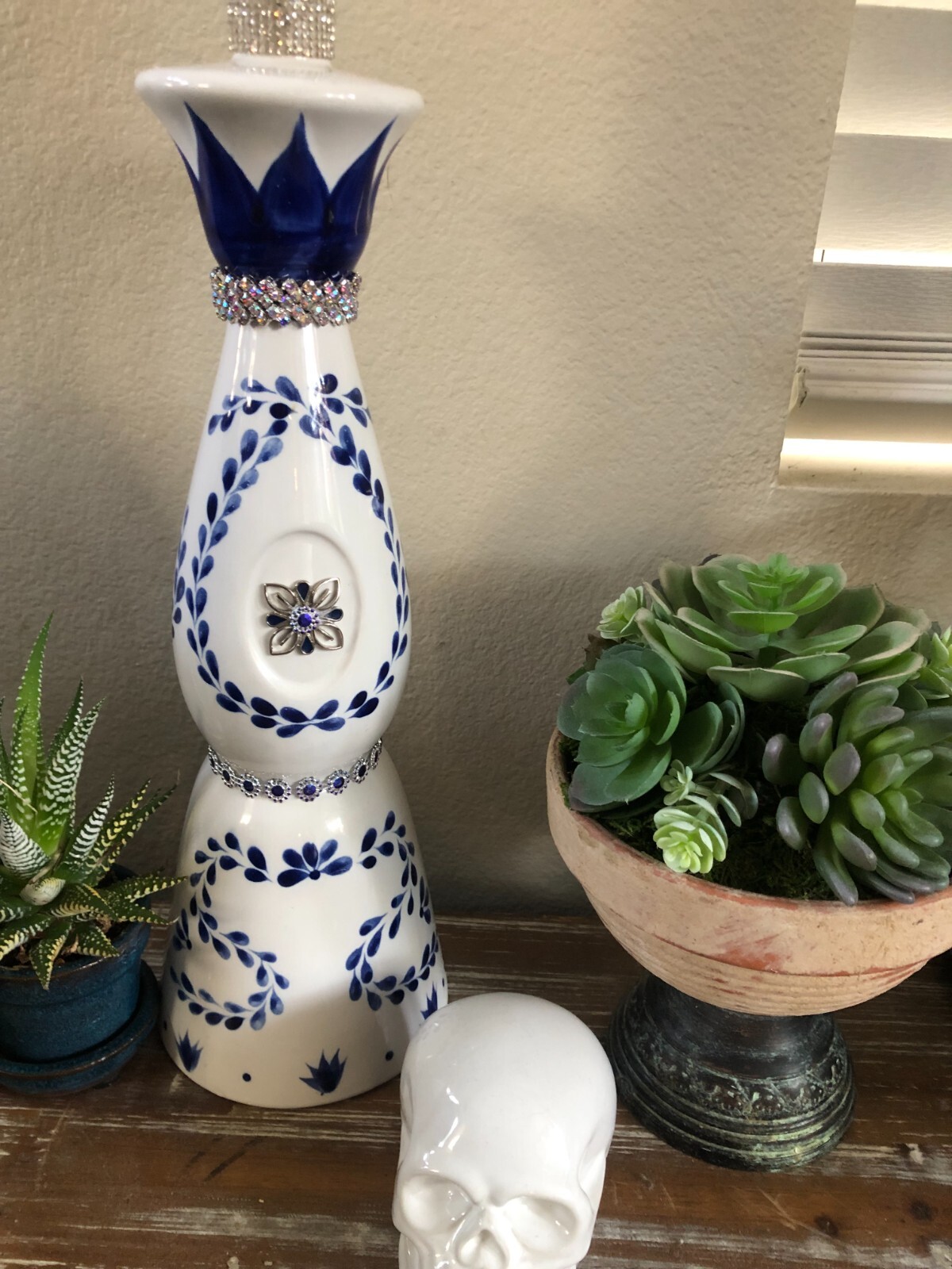 Table lamp made with Clase Azul  Tequila Bottle  (shade not included)-image