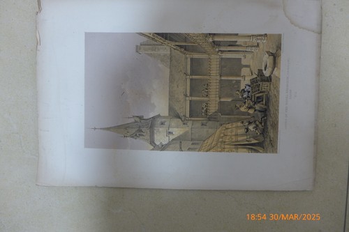 8 Architecture print 1853 henry clutton  of France from Charles VI