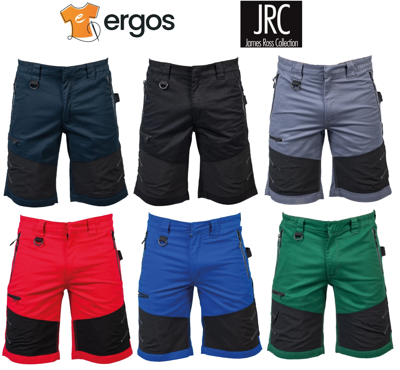 JRC Pants LEBANON SHORTS MAN Bermuda Multi Pocket Stretch Work Men