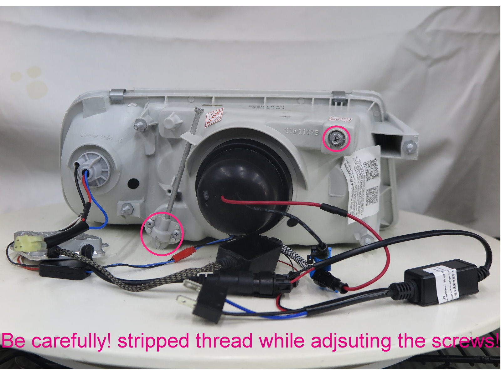 Tracker 88-98 Convertible 2d Guide LED Halo Headlight Chrome V1  