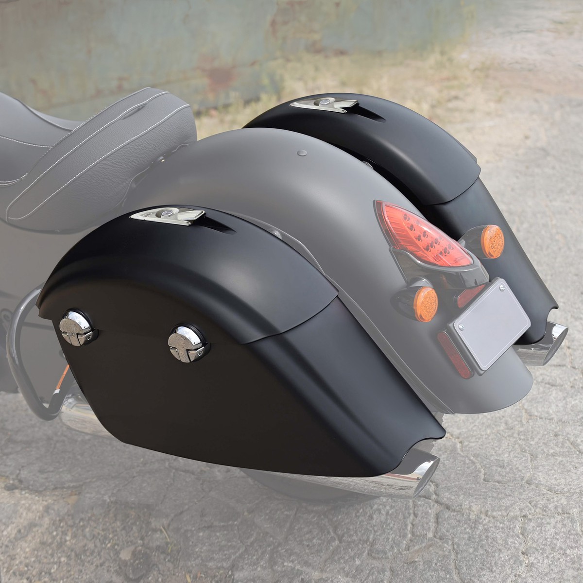 Matte Black Saddlebags Electronic Latch For Indian Chieftain Dark
