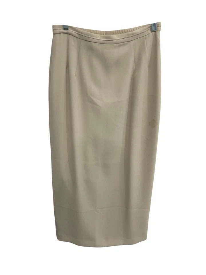 Donna Morgan Womens Beige 2 Piece Set Embellished Jacket Skirt Sizes 8 & 10 - Image 3 of 4