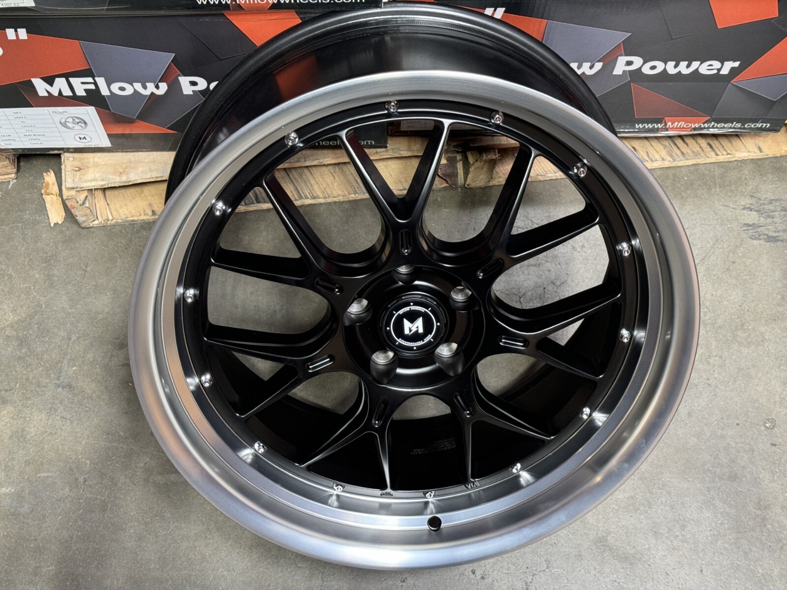 4 Pcs 19x8.5 +35 5x114.3 MFlow MFL2 Matte Black Wheels 19
