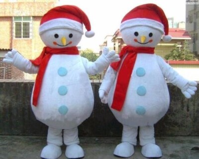 Christmas Frosty Snowman Mascot Costume Cosplay Party Clothing