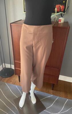 Alvin Valley Iconic Wide Waistband Cropped Mocha Pants, sz42/ US8, NWT $230.00