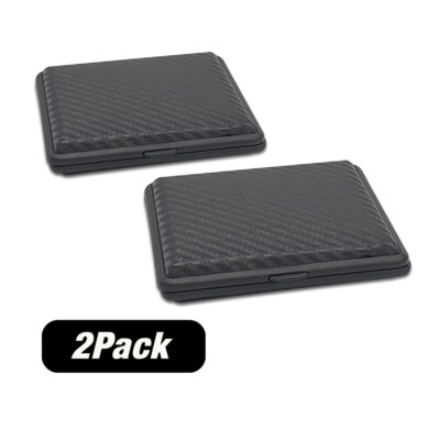 Zigarettenetui | Premium Flat | Black Edge Dekor | kompakt | Carbon Design