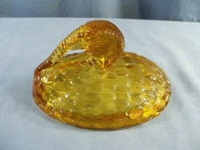 L.G. Wright Amber Glass Turkey Covered Candy Dish LID ONLY