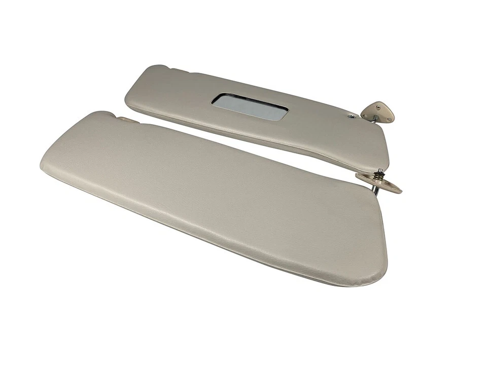 Perforated Cream Roof + Visors Set Fits Mercedes W123 Sedan w/o Sunroof - Image 3 of 4