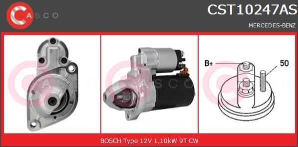 Démarreur puissant pour Mercedes CLK 200 CGI et SLK à moteur M271
