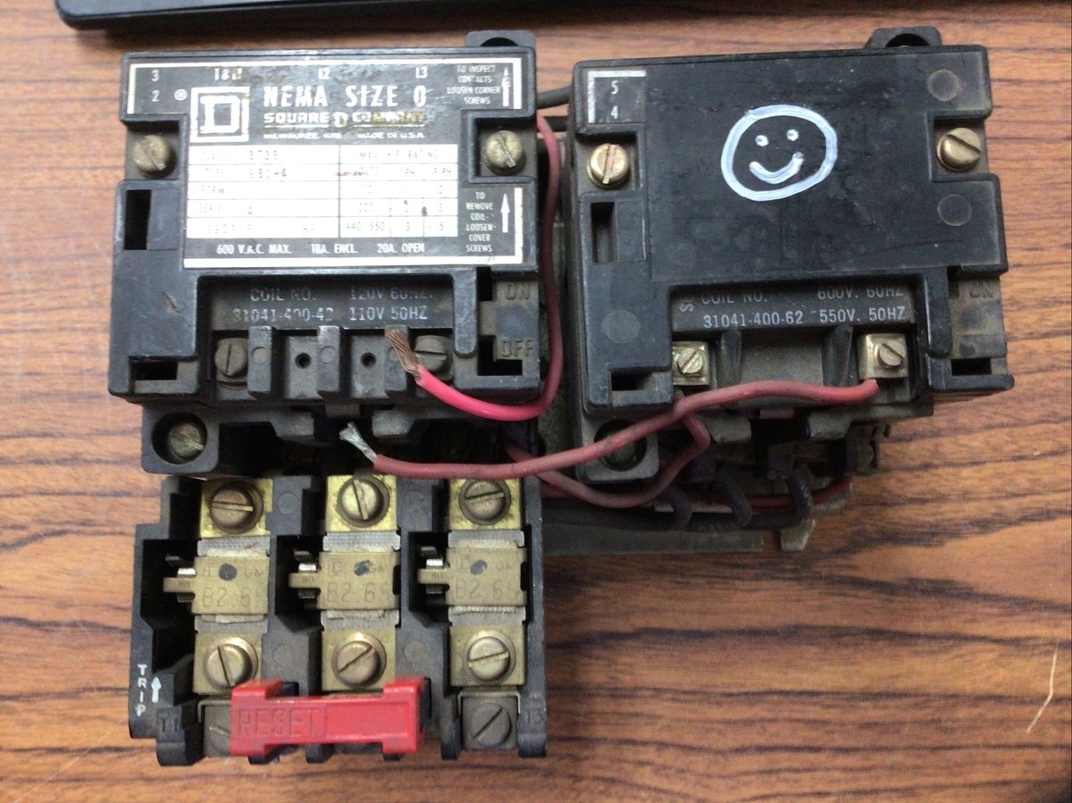 SQUARE D NEMA SIZE 0 REVERSING STARTER CLASS 8736 TYPE SB0-4 (VR11