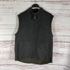 Ermenegildo Zegna Dark Grey Wool Cashmere Front Zip Vest - Size M