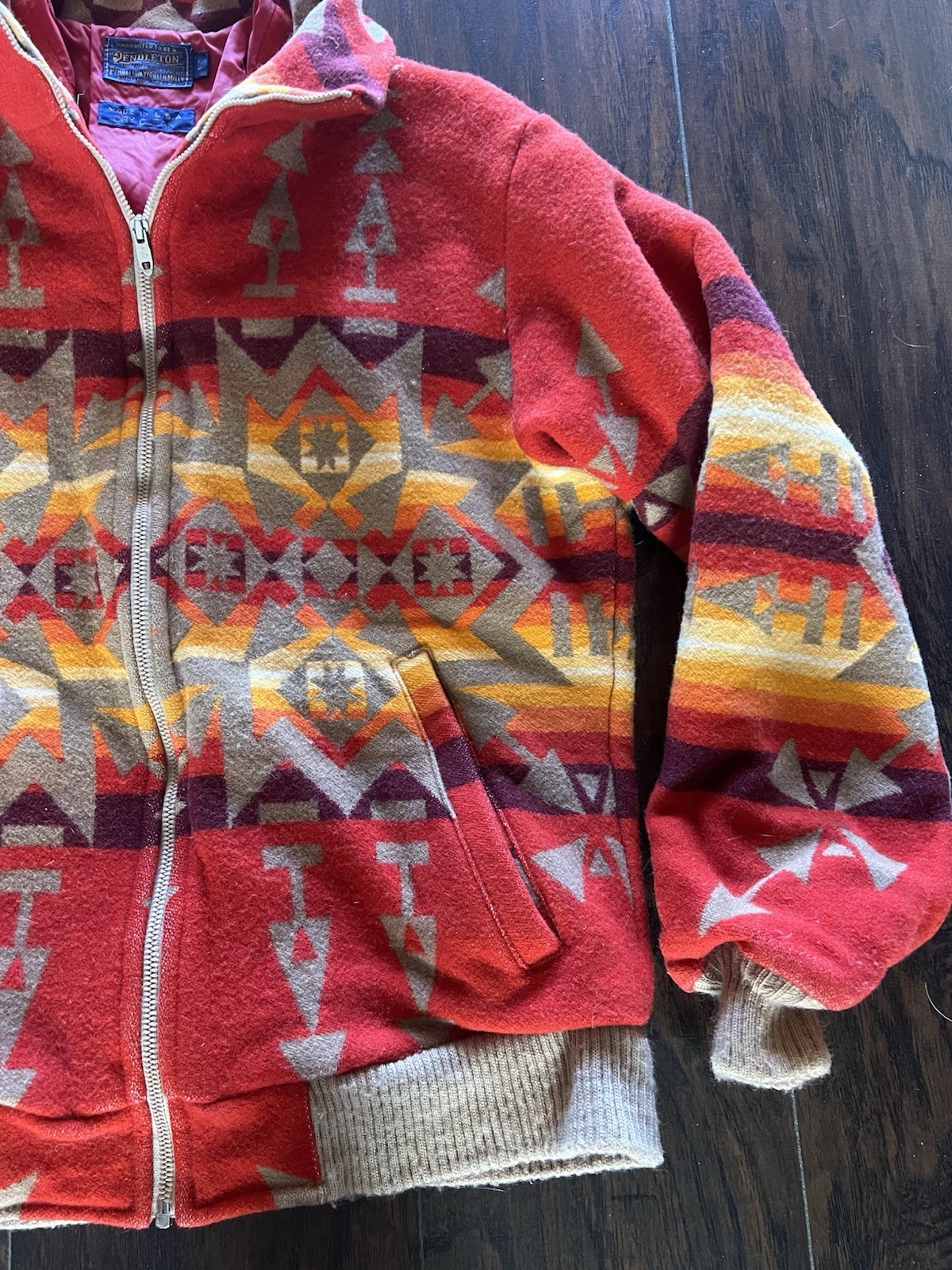 Vintage Pendleton Aztec 100% Wool Jacket Women’s … - image 3