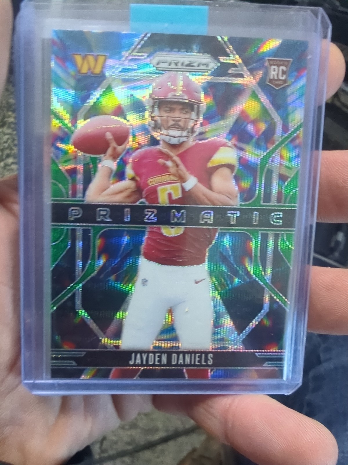 2024 Panini Prizm - Prizmatic Jayden Daniels #3 Green Wave Prizm (RC) Commanders