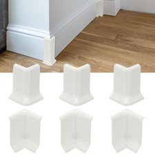 2.2 Inch 3 Inside  3 Outside Self Adhesive Baseboard Corner Blocks White 