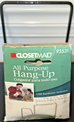 ClosetMaid All Purpose Hang-Up Bracket  7x7x8'' ~ Black Hammered Metal #93531