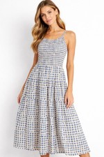 NWOT Madewell Halter Tiered Midi Dress in Shibori Print Size L