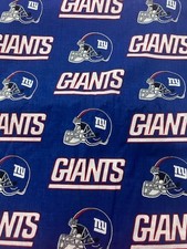 1 Yd 33" x 58" W NFL NY Giants Cotton Fabric NTT 2008 FREE SHIPPING