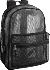 Transparent Mesh Backpacks for School Kids, Beach, Travel - Mesh See through Bac