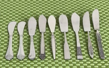 Vintage Stainless Mixed 7 Master Butter Knives & 2 Butter Spreaders Flatware