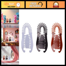 Colorful Interlocking Plastic Banana Clips - 3Pcs Hair Combs for Ponytail, Hair