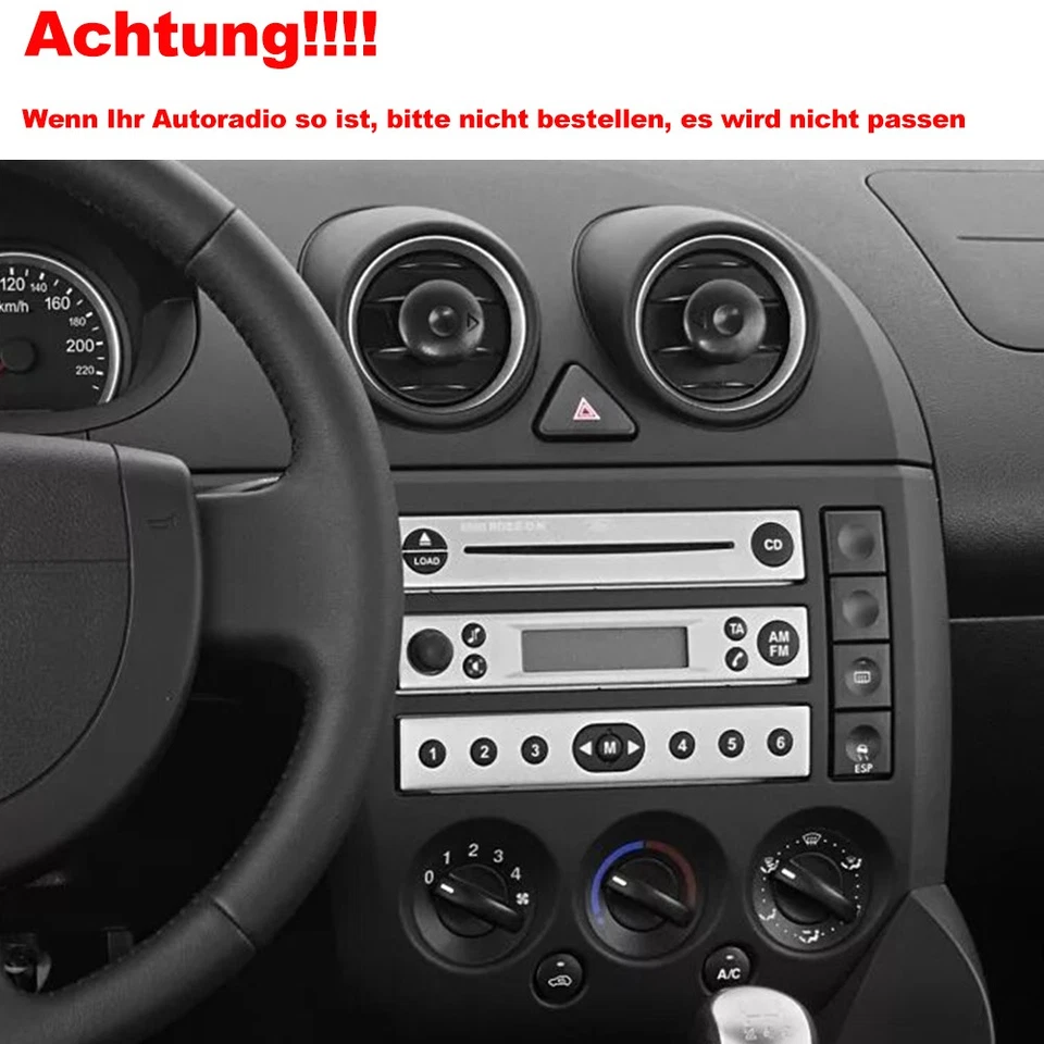 Für Ford Fiesta MK5 VI 2002-2008 Android 15 Autoradio Apple Carplay GPS WIFI FM - Bild 3 von 4