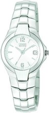 Citizen Womens EW0390-51A Eco-Drive Stainless steel Date Watch MSRP $225