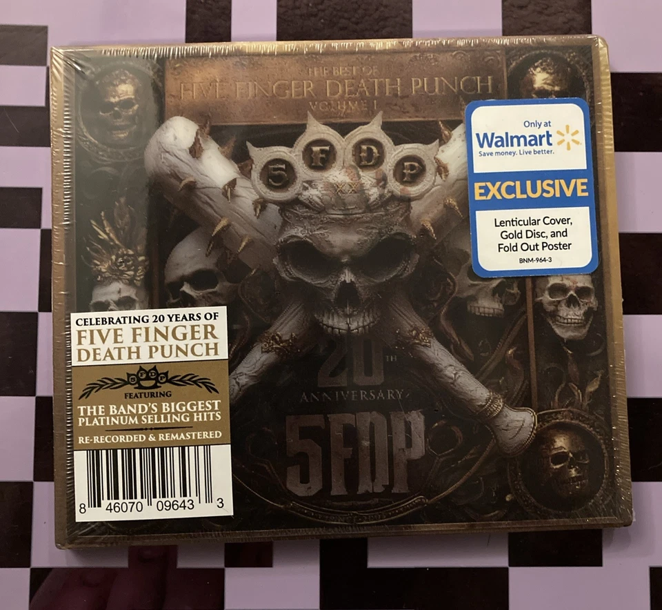 NEW! Best Of FIVE FINGER DEATH PUNCH CD GOLD DISC LENTICULAR COVER w/POSTER Foto 2 de 3