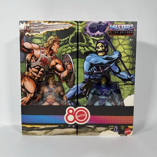 MATTEL MOTU 80TH HE-MAN & SKELETOR SET MASTERS OF THE UNIVERSE VINTAGE IN HAND!