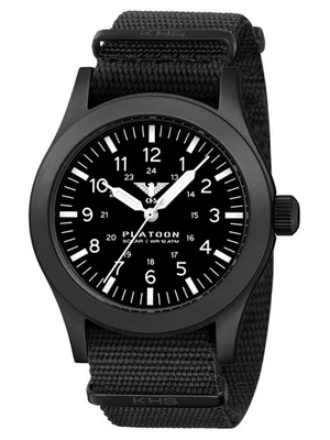 KHS Armbanduhr Platoon Stahl Solar Schwarz PLABSS.NB - Bild 1 von 4