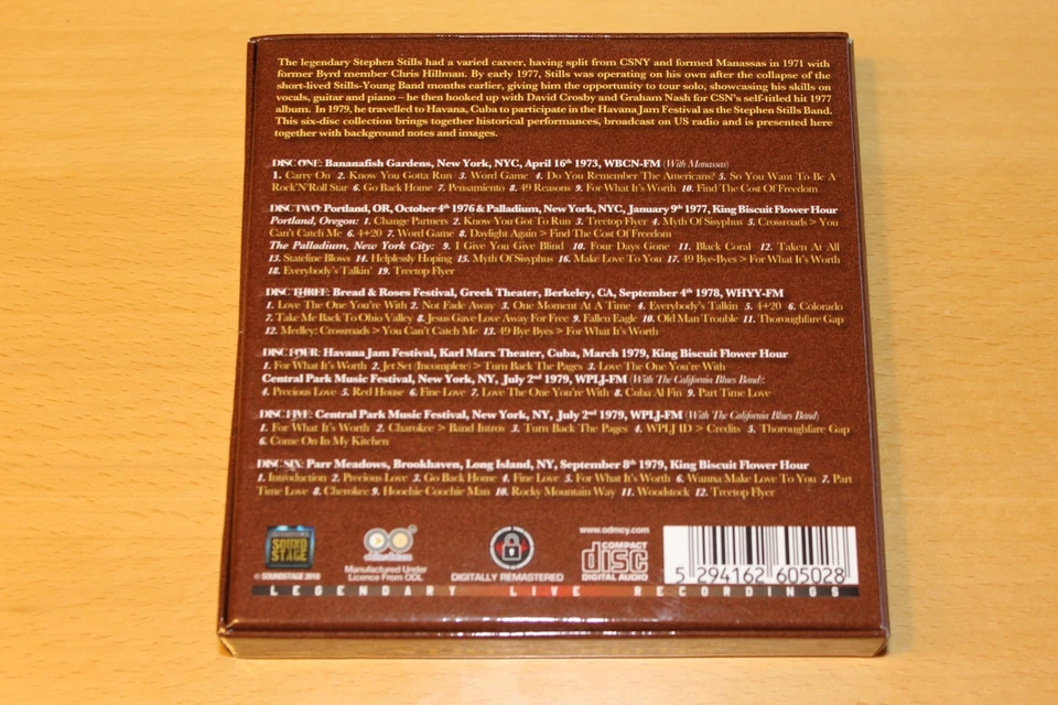 Stephen Stills 6 CD Box Set Broadcast Recordings Live 1973 - 1979 neuwertig - Bild 2 von 4