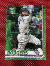 2019 Topps Chrome Brendan Rodgers Green Refractor Rockies #63 /99