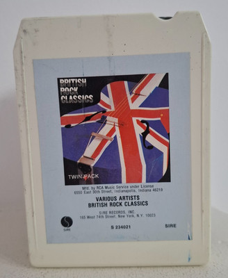 8 TRACK TAPE - BRITISH ROCK CLASSICS - VARIOUS - 8 TRACK CARTRIDGE
