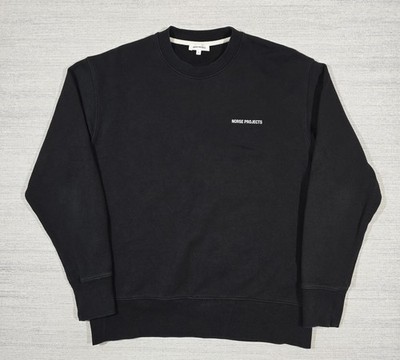Norse Projects Arne Logo Sweatshirt Mens M Black Pullover Crewneck