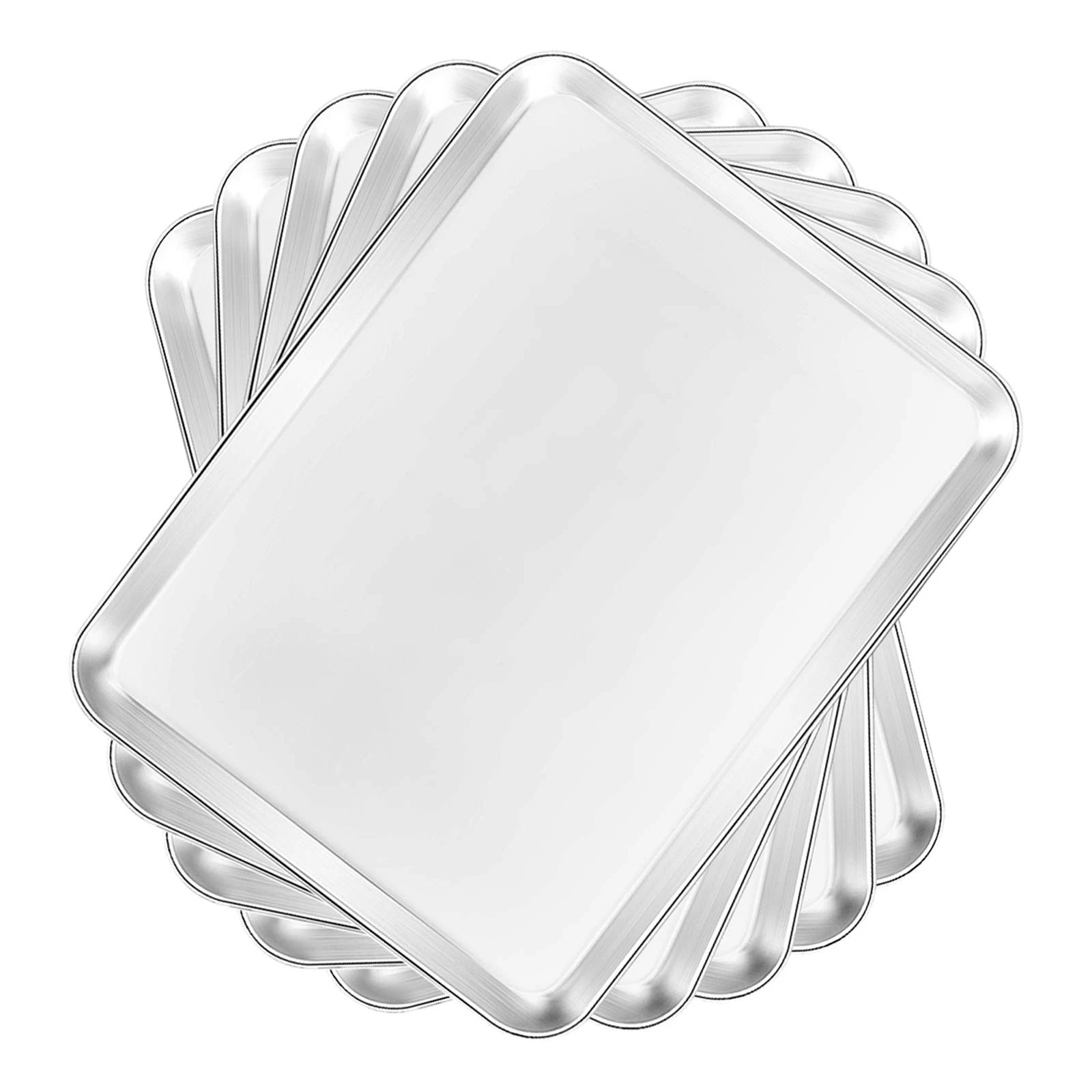Baking Sheets 5 Pieces, Stainless Steel Baking Pan Tray Cookie , Rectangle Si...