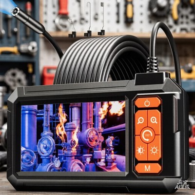 New Endoscope Camera with Light,Borescope Cameras with 4.3'' IPS 1920P 16.5 FT