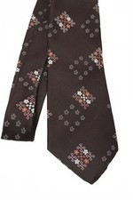 1970s SUPERBA Ultra Wide Brown Floral Necktie