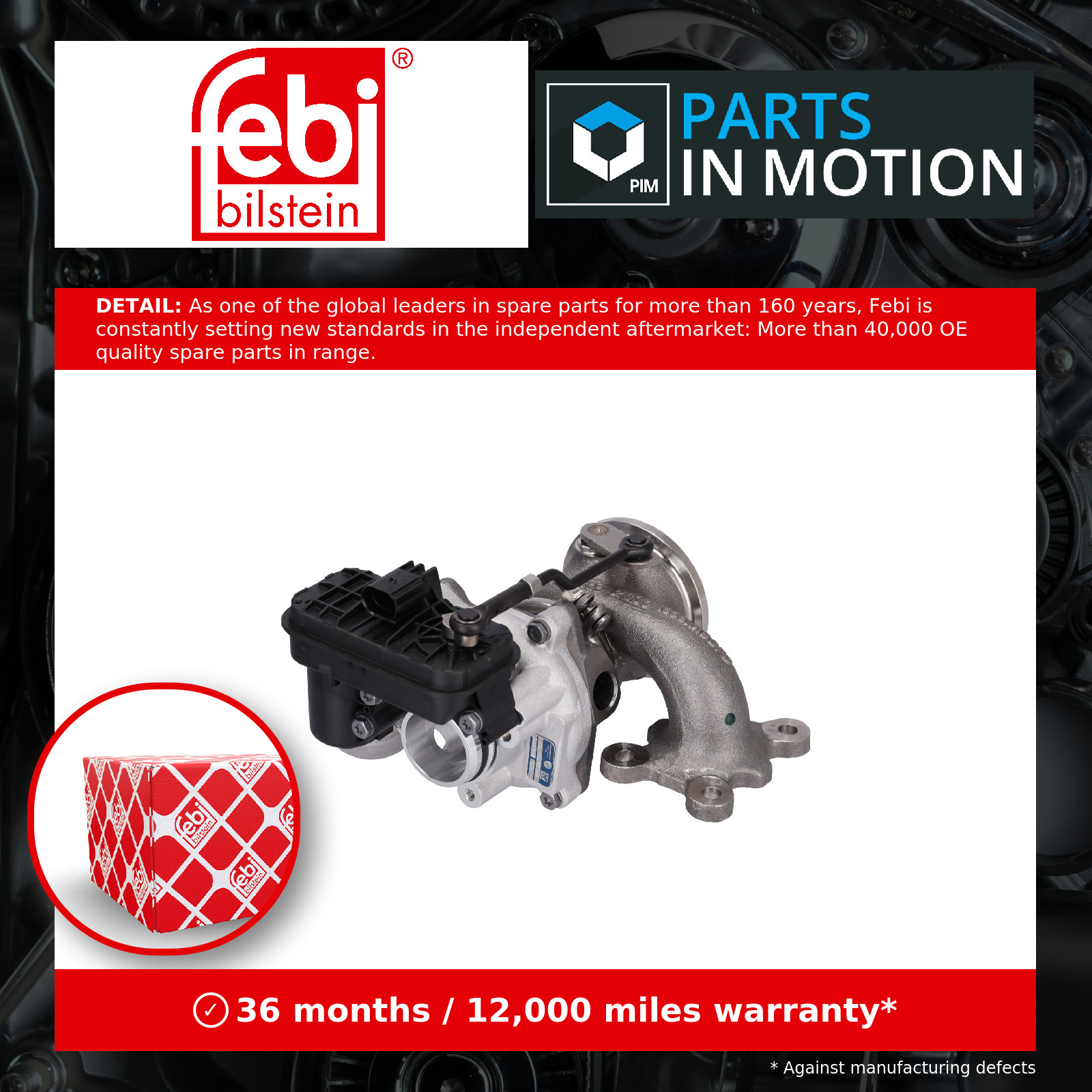 Charger, charging (supercharged/turbocharged) fits SKODA RAPID 1.0 17 to 19 Febi