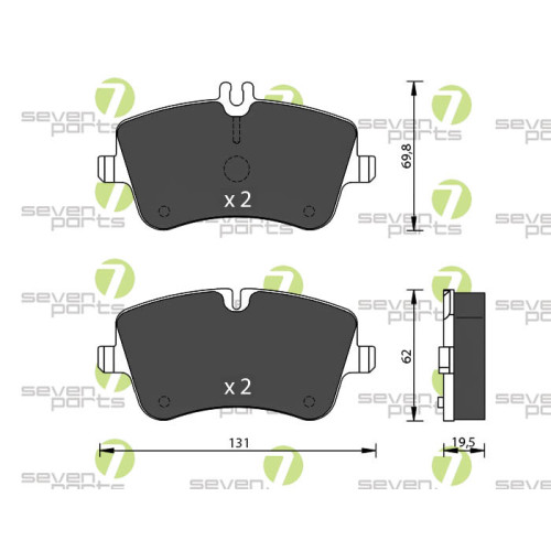Plaquettes de frein à disque Seven Parts SVP20660 à haute endurance thermique