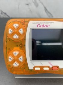 WonderSwan Color console WSC-001 crystal Orange handheld System Tested