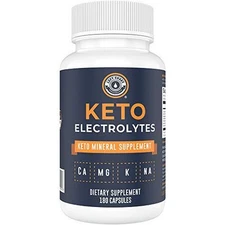 Keto Electrolyte Supplement, 180 Capsules. Electrolyte Pills for Ketogenic Diet.