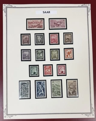 Saar, 1949-1959, Lot of 91 Mint Stamps On Pages, Most are Never Hinged - Image 1 of 4